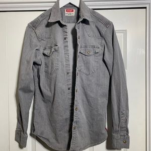 Wrangler grey denim schacket size small